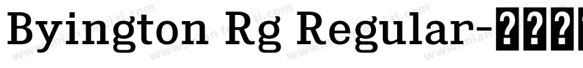Byington Rg Regular字体转换